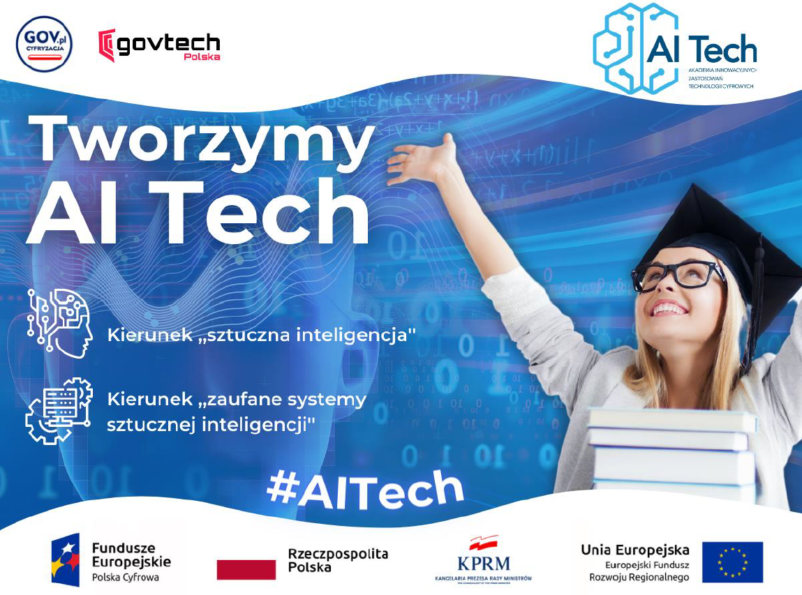 zdjęcie pokazujące reklamę projektu AI Tech